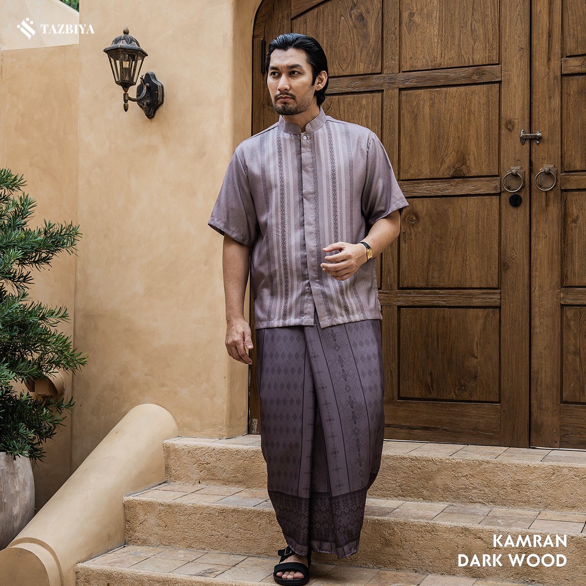 TAZBIYA KOKO DEWASA KAMRAN SERIES | KOKO LENGAN PENDEK MOTIF | KOKO PRIA DEWASA | KEMEJA MUSLIM DEWASA MODERN