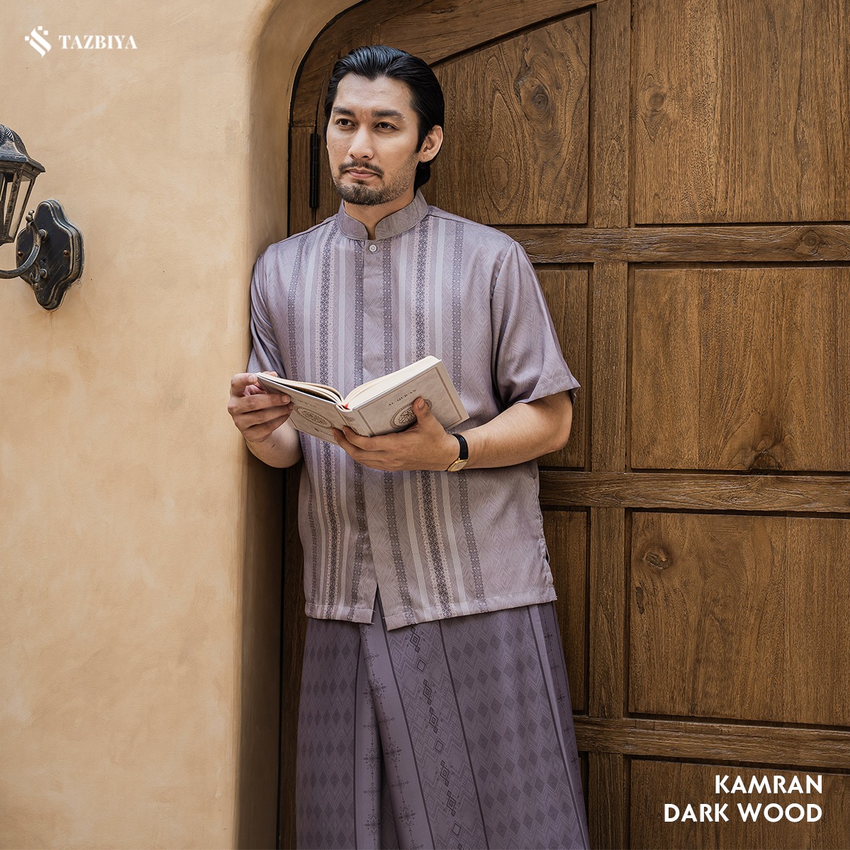 TAZBIYA KOKO DEWASA KAMRAN SERIES | KOKO LENGAN PENDEK MOTIF | KOKO PRIA DEWASA | KEMEJA MUSLIM DEWASA MODERN
