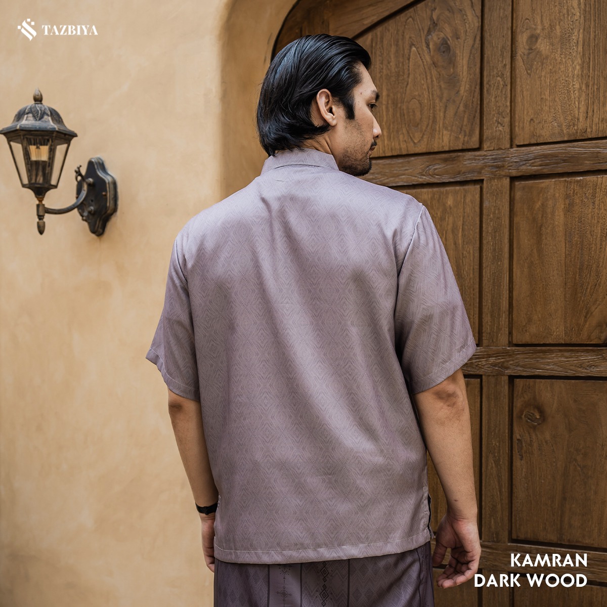 TAZBIYA KOKO DEWASA KAMRAN SERIES | KOKO LENGAN PENDEK MOTIF | KOKO PRIA DEWASA | KEMEJA MUSLIM DEWASA MODERN