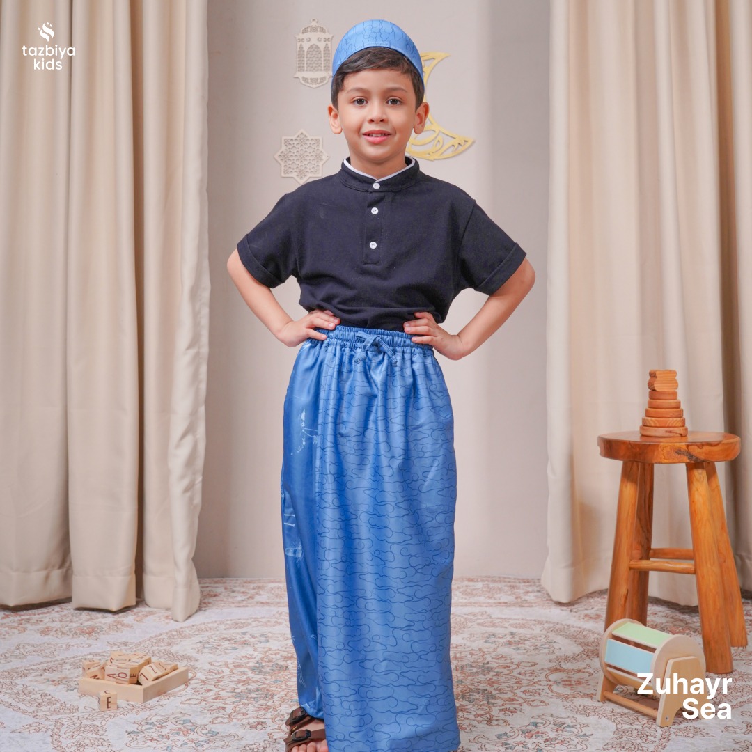 TAZBIYA SARUNG CELANA + PECI ANAK LAKI-LAKI MOTIF | SARUNG CELANA ANAK | SARUNG ANAK TK SD UMUR 1-10 TAHUN