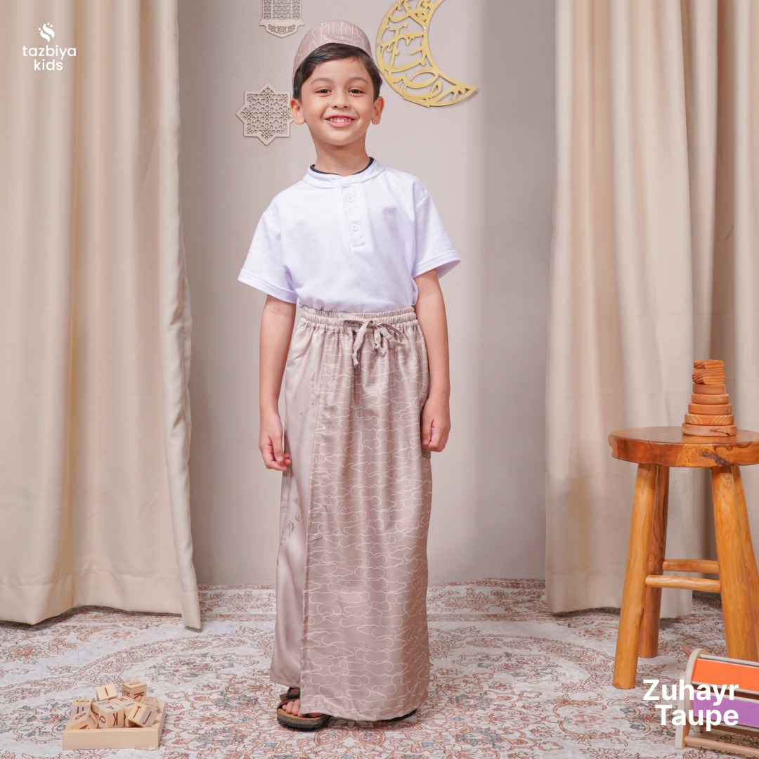 TAZBIYA SARUNG CELANA + PECI ANAK LAKI-LAKI MOTIF | SARUNG CELANA ANAK | SARUNG ANAK TK SD UMUR 1-10 TAHUN