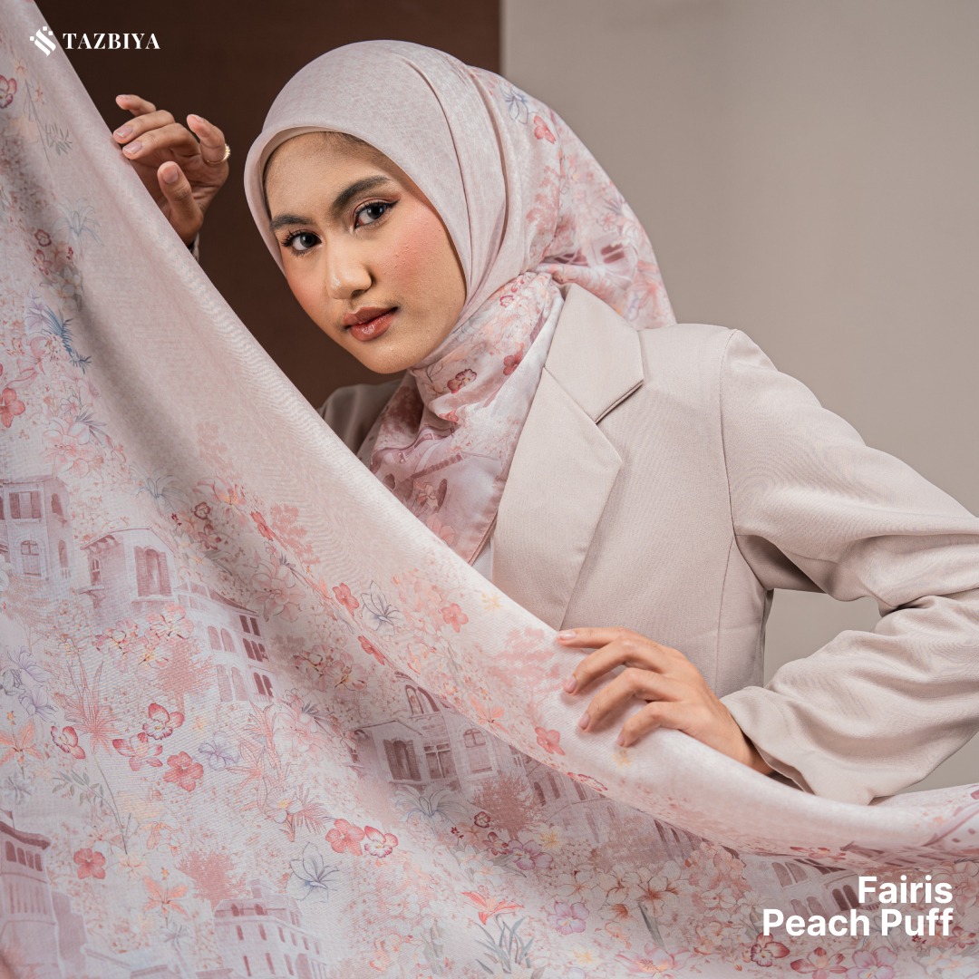 TAZBIYA SCARF - FAIRIS SERIES I TAZBIYA HIJAB VOAL MOTIF JAHIT TEPI