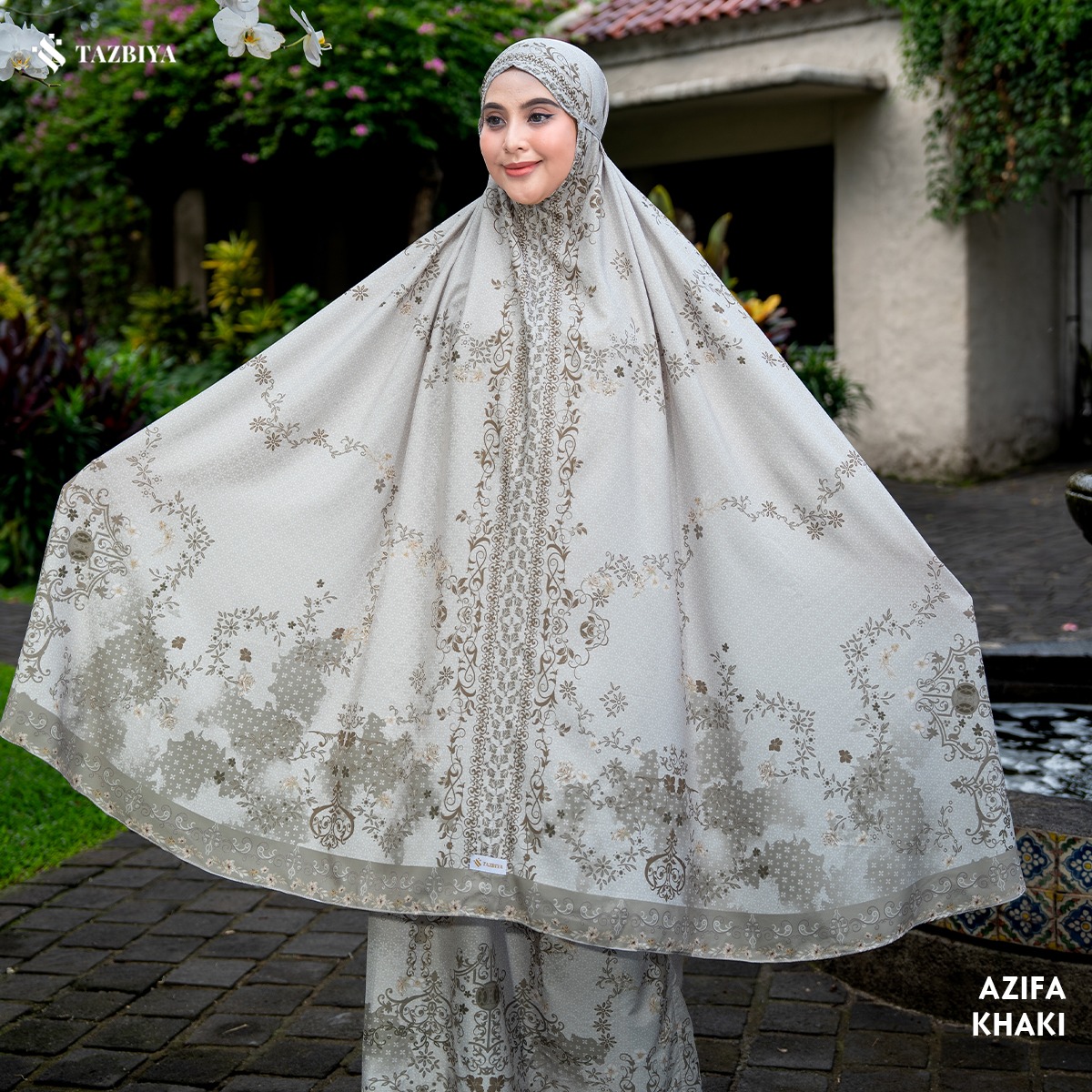 [NEW] TAZBIYA - Mukena Travel Premium 2in1 Sajadah Azifa Series (Mukena Travel Inovasi Bahan Halus Anti Berisik)