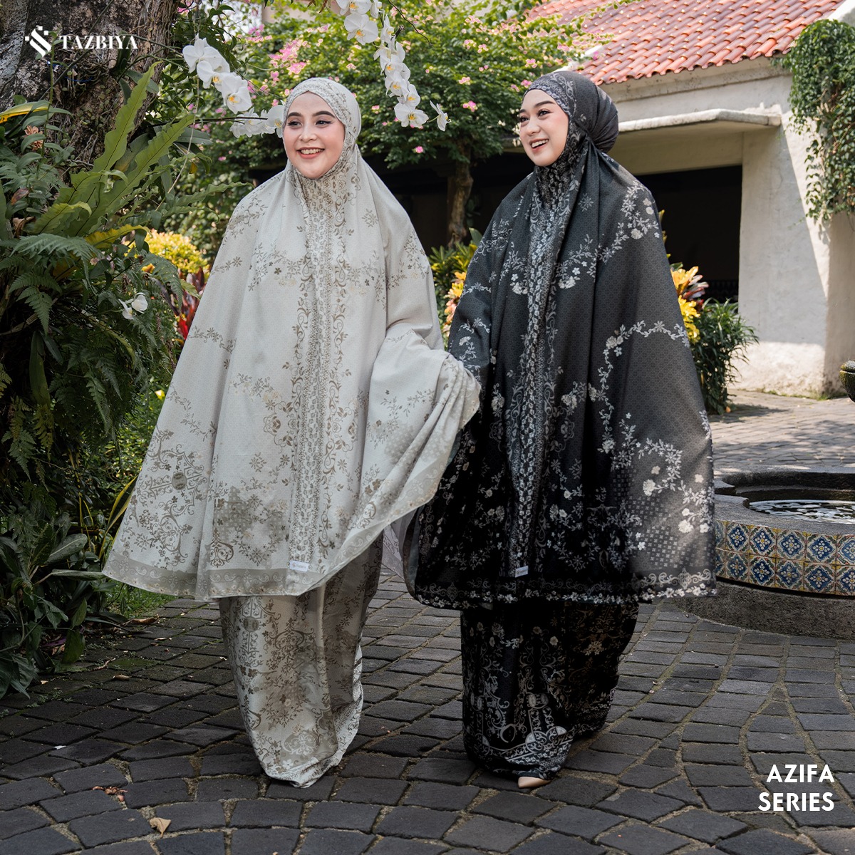 [NEW] TAZBIYA - Mukena Travel Premium 2in1 Sajadah Azifa Series (Mukena Travel Inovasi Bahan Halus Anti Berisik)