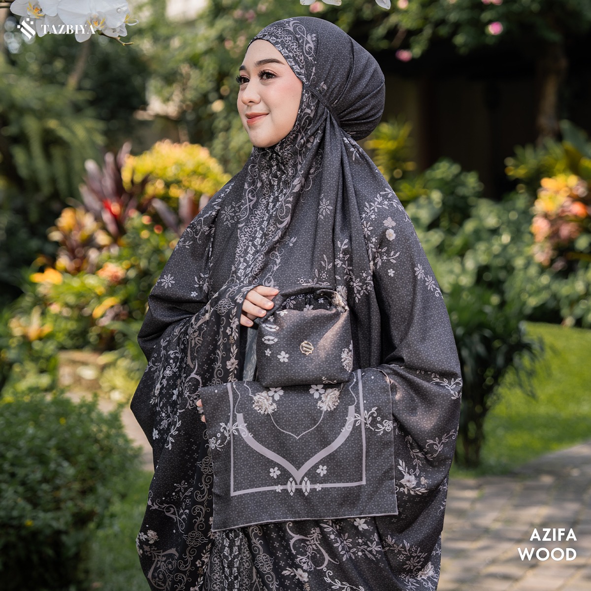 [NEW] TAZBIYA - Mukena Travel Premium 2in1 Sajadah Azifa Series (Mukena Travel Inovasi Bahan Halus Anti Berisik)