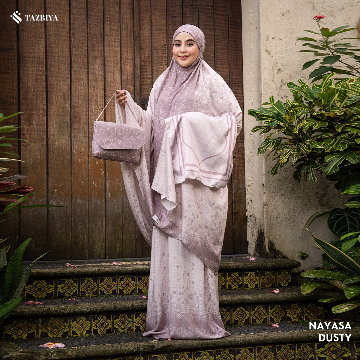 TAZBIYA - Mukena NAYASA Series (Mukena Dewasa Motif Etnik Bahan Rayon 2 in 1 Set Sajadah)