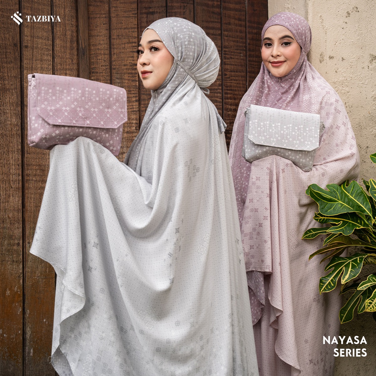 TAZBIYA - Mukena NAYASA Series (Mukena Dewasa Motif Etnik Bahan Rayon 2 in 1 Set Sajadah)