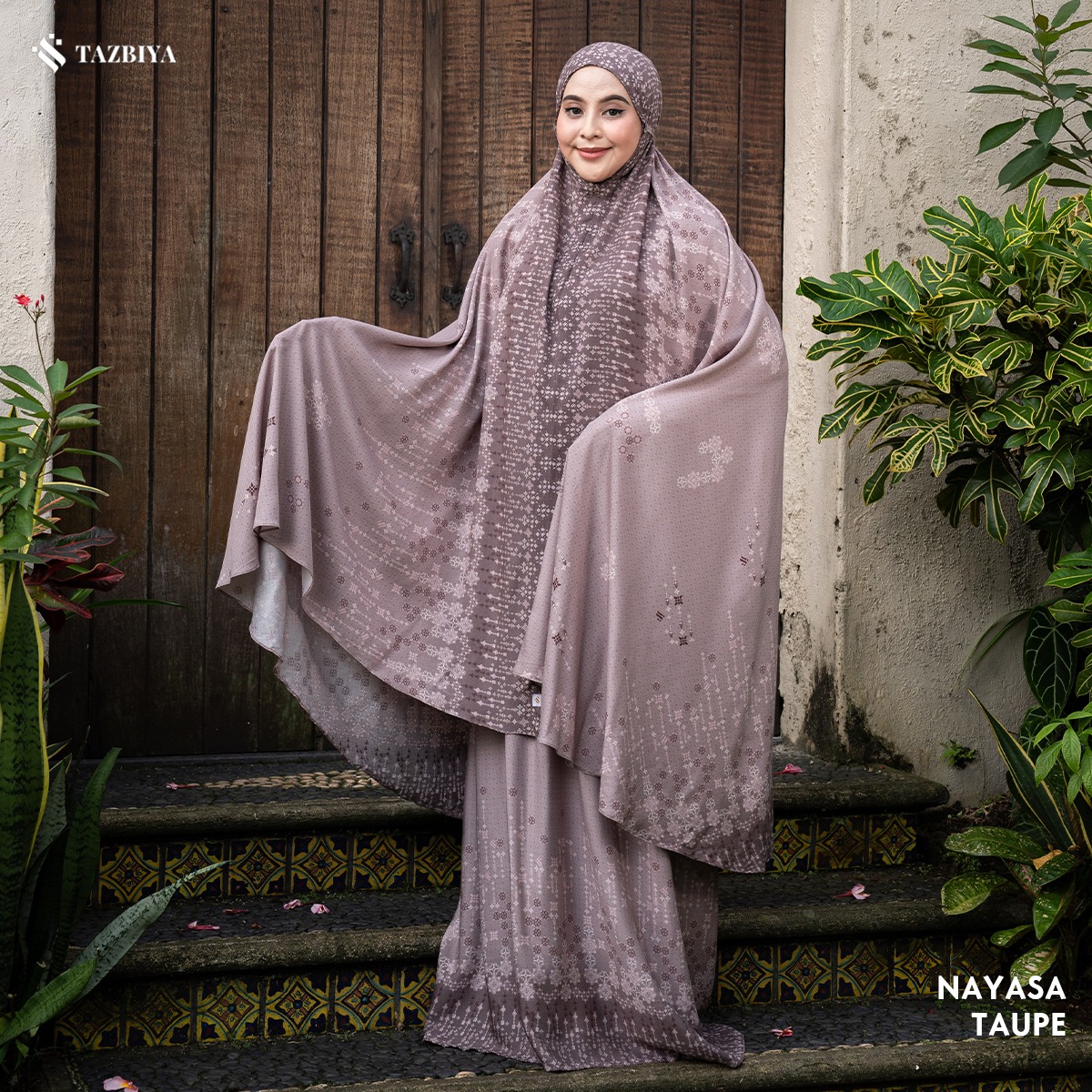 TAZBIYA - Mukena NAYASA Series (Mukena Dewasa Motif Etnik Bahan Rayon 2 in 1 Set Sajadah)