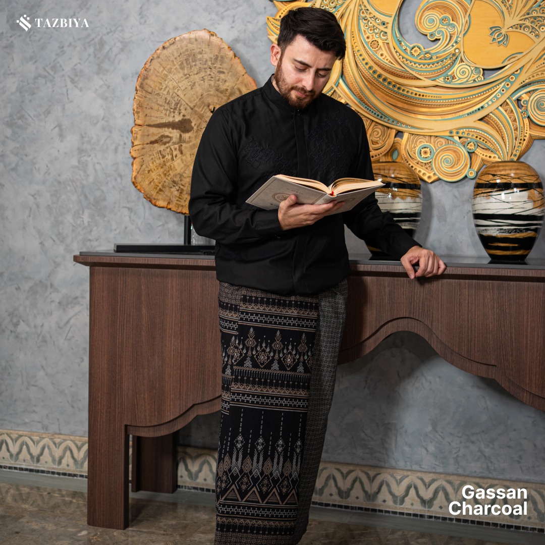 TAZBIYA PRAYER-SET SARUNG KATUN GASSAN SERIES I SARUNG LAKI LAKI DEWASA MOTIF