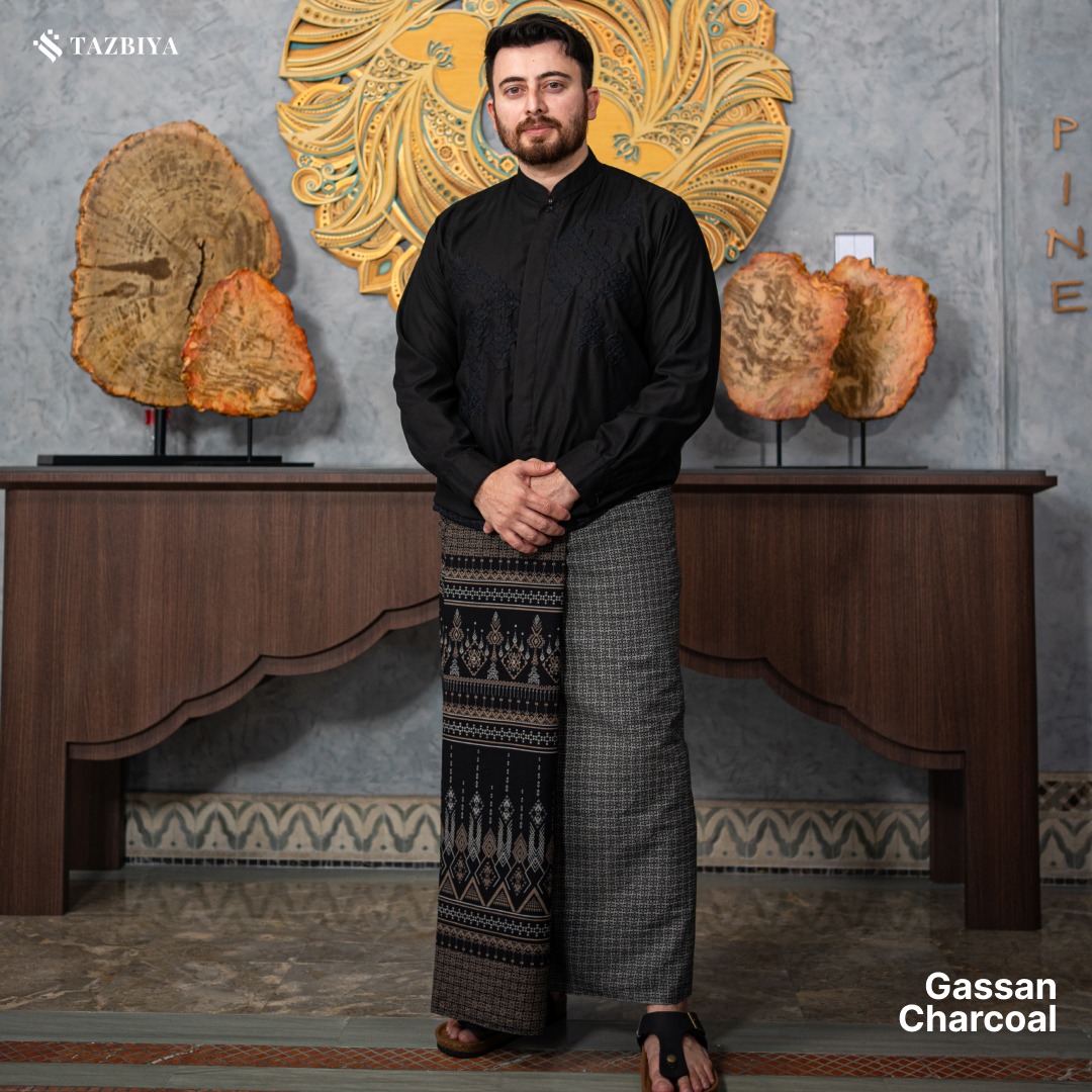 TAZBIYA PRAYER-SET SARUNG KATUN GASSAN SERIES I SARUNG LAKI LAKI DEWASA MOTIF