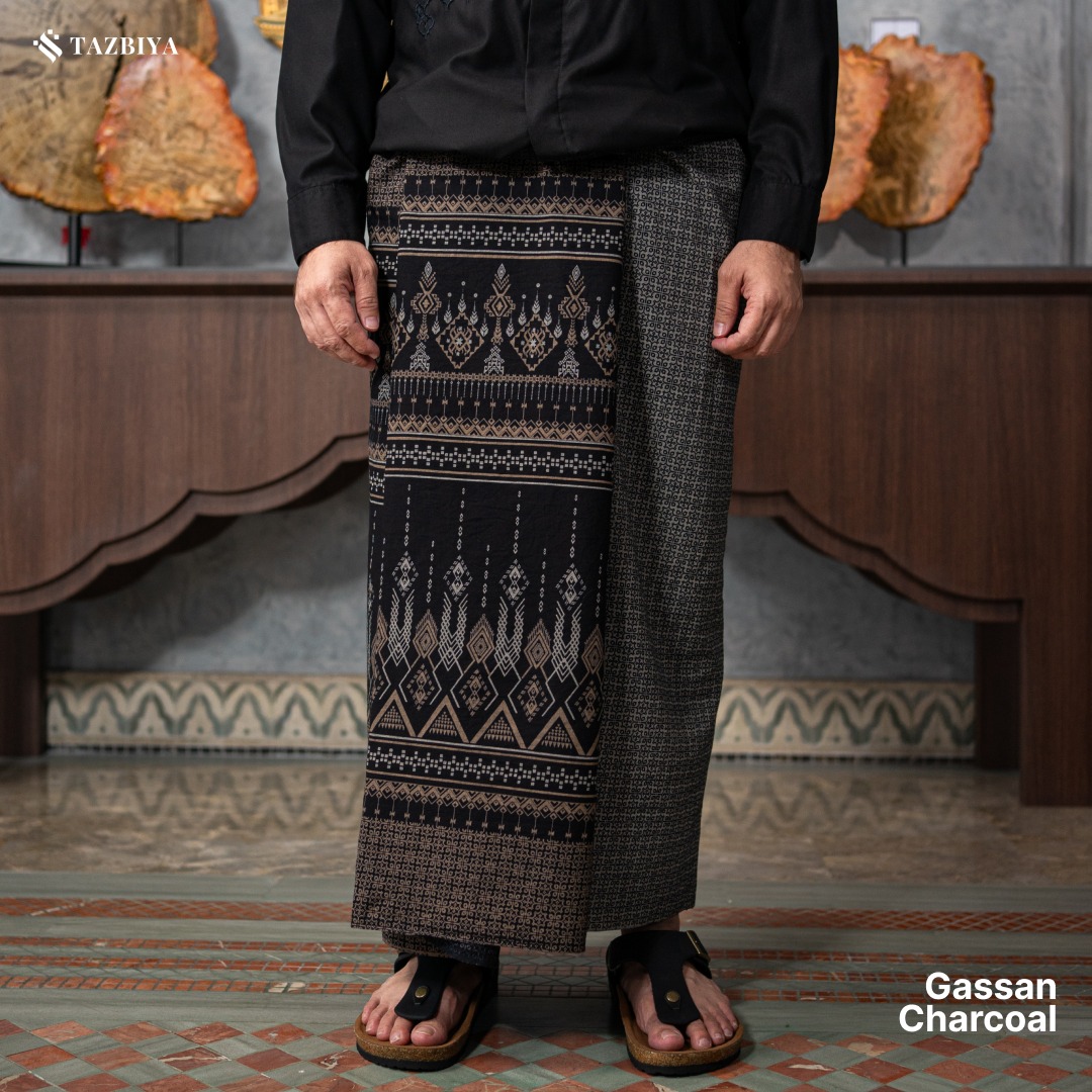 TAZBIYA PRAYER-SET SARUNG KATUN GASSAN SERIES I SARUNG LAKI LAKI DEWASA MOTIF