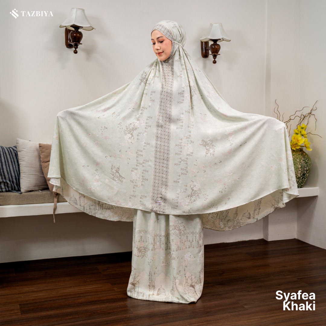 TAZBIYA MUKENA SYAFEA SERIES | MUKENA DEWASA RAYON SAJADAH 2IN1