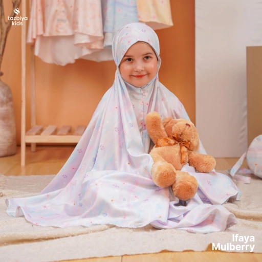 Image of TAZBIYA MUKENA ANAK COTTON IFAYA SERIES | Mukena Anak Motif TK SD SMP | Mukena Anak 4-14 Tahun