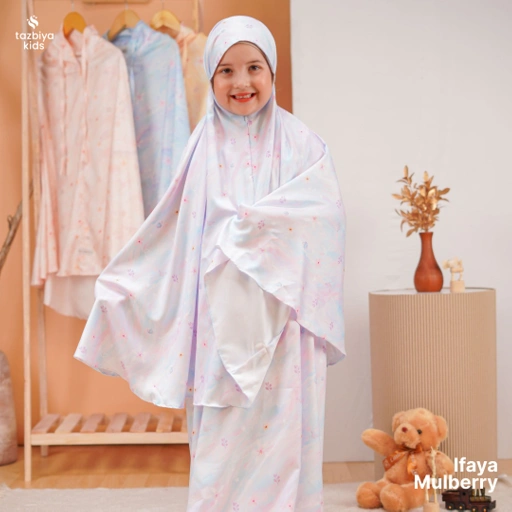 Image of TAZBIYA MUKENA ANAK COTTON IFAYA SERIES | Mukena Anak Motif TK SD SMP | Mukena Anak 4-14 Tahun