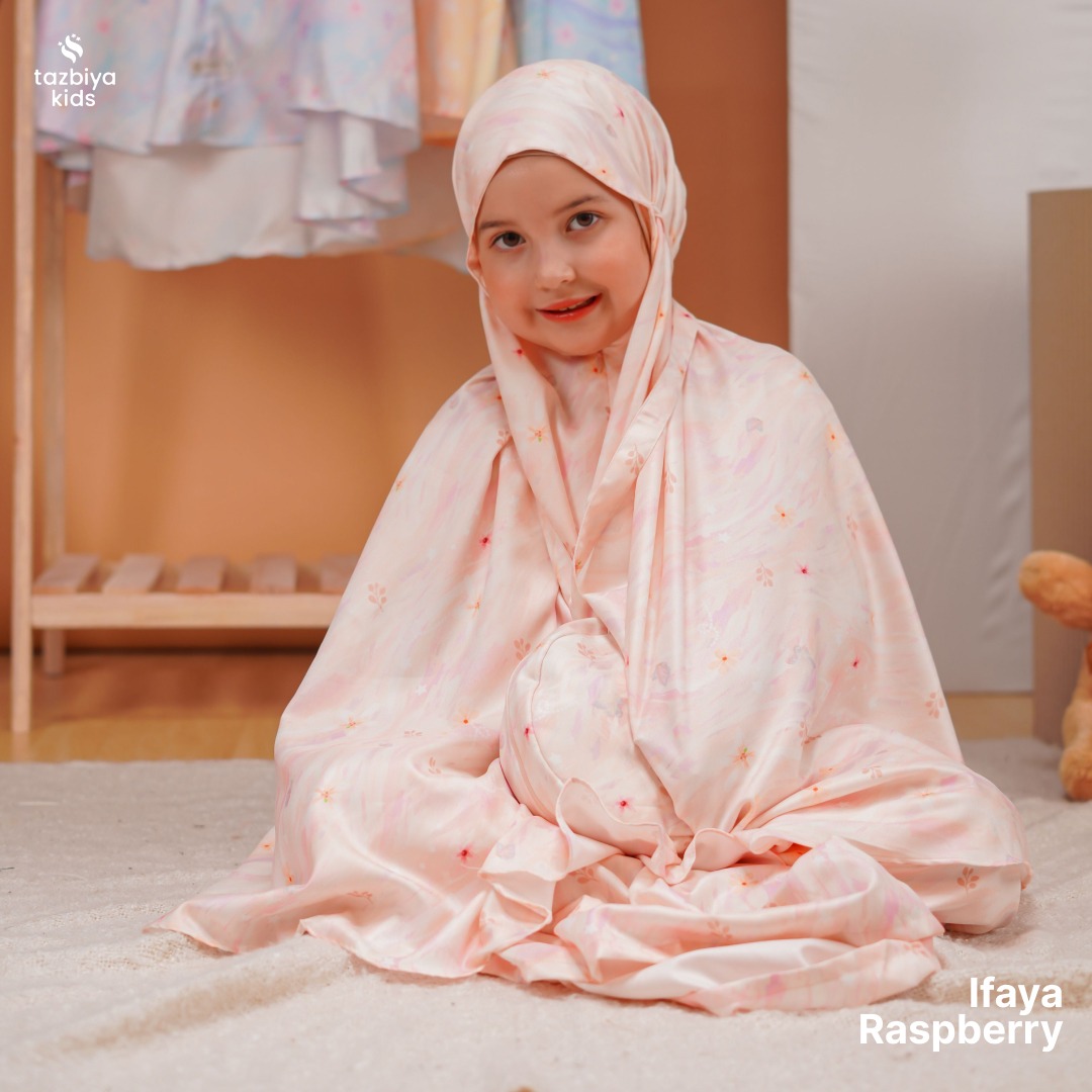 TAZBIYA MUKENA ANAK COTTON IFAYA SERIES | Mukena Anak Motif TK SD SMP | Mukena Anak 4-14 Tahun