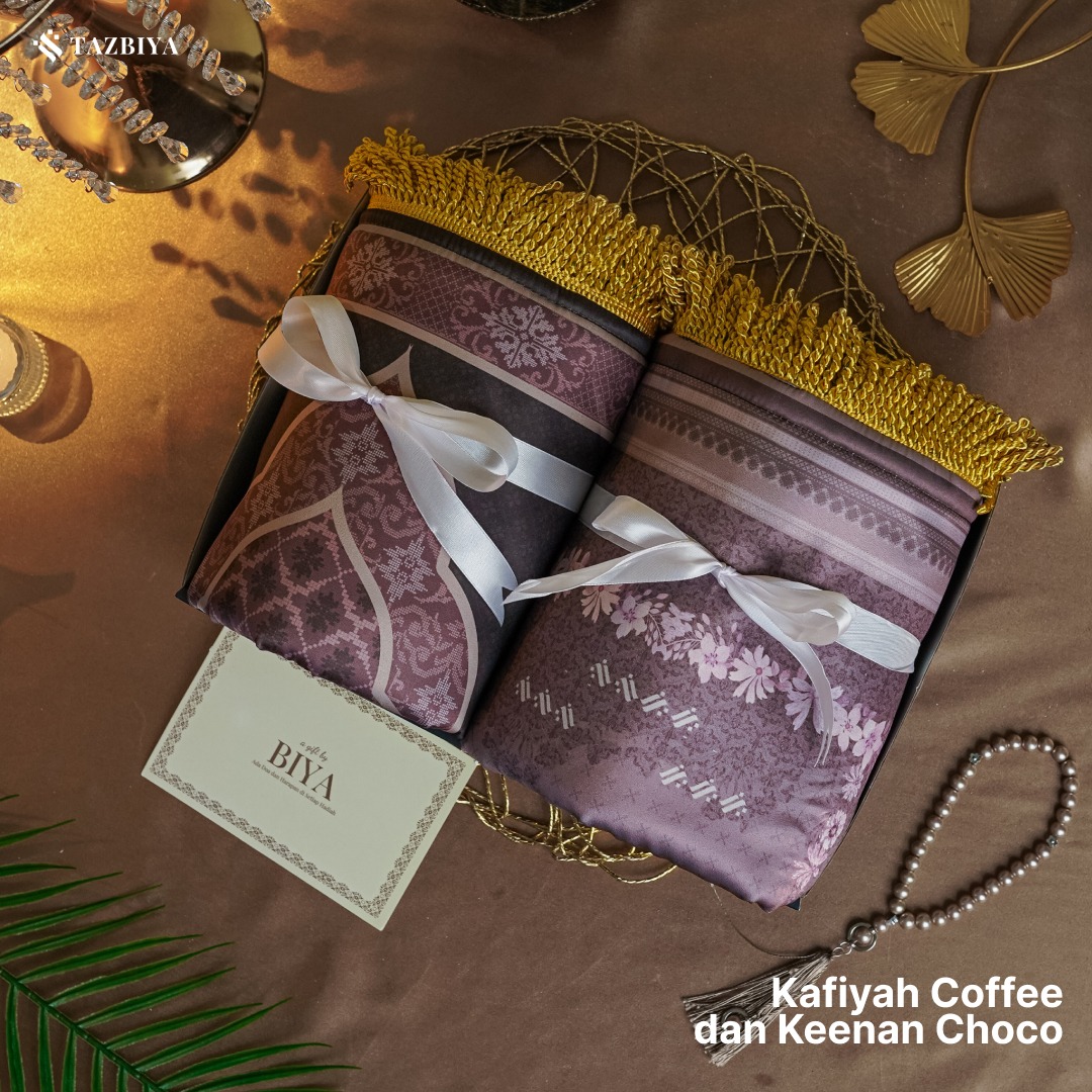 TAZBIYA GIFT COUPLE SET SAJADAH BUSA DEWASA I Hadiah Pernikahan I Paket Seserahan