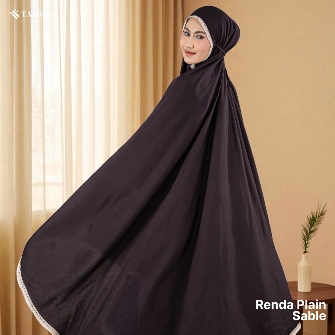 TAZBIYA MUKENA DEWASA PREMIUM JUMBO RENDA PLAIN POLOS