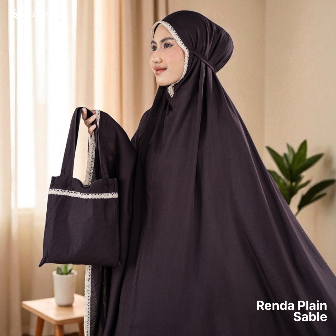 TAZBIYA MUKENA DEWASA PREMIUM JUMBO RENDA PLAIN POLOS