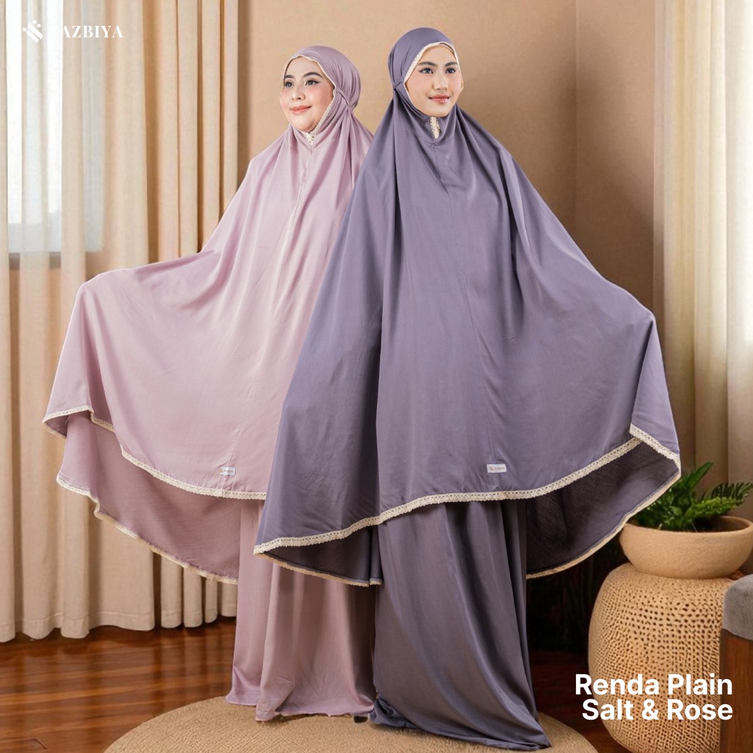 TAZBIYA MUKENA DEWASA PREMIUM JUMBO RENDA PLAIN POLOS