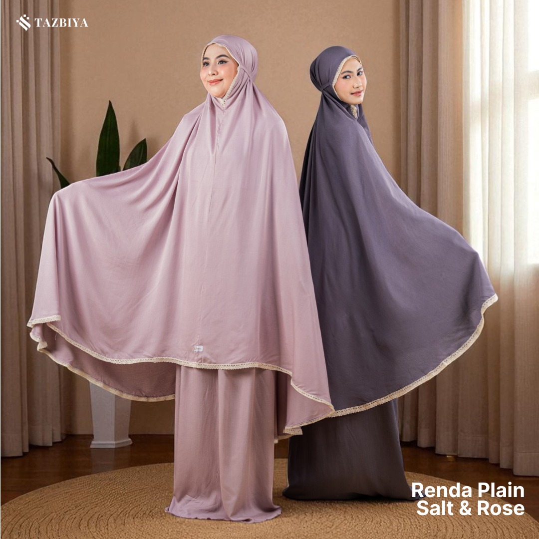 TAZBIYA MUKENA DEWASA PREMIUM JUMBO RENDA PLAIN POLOS