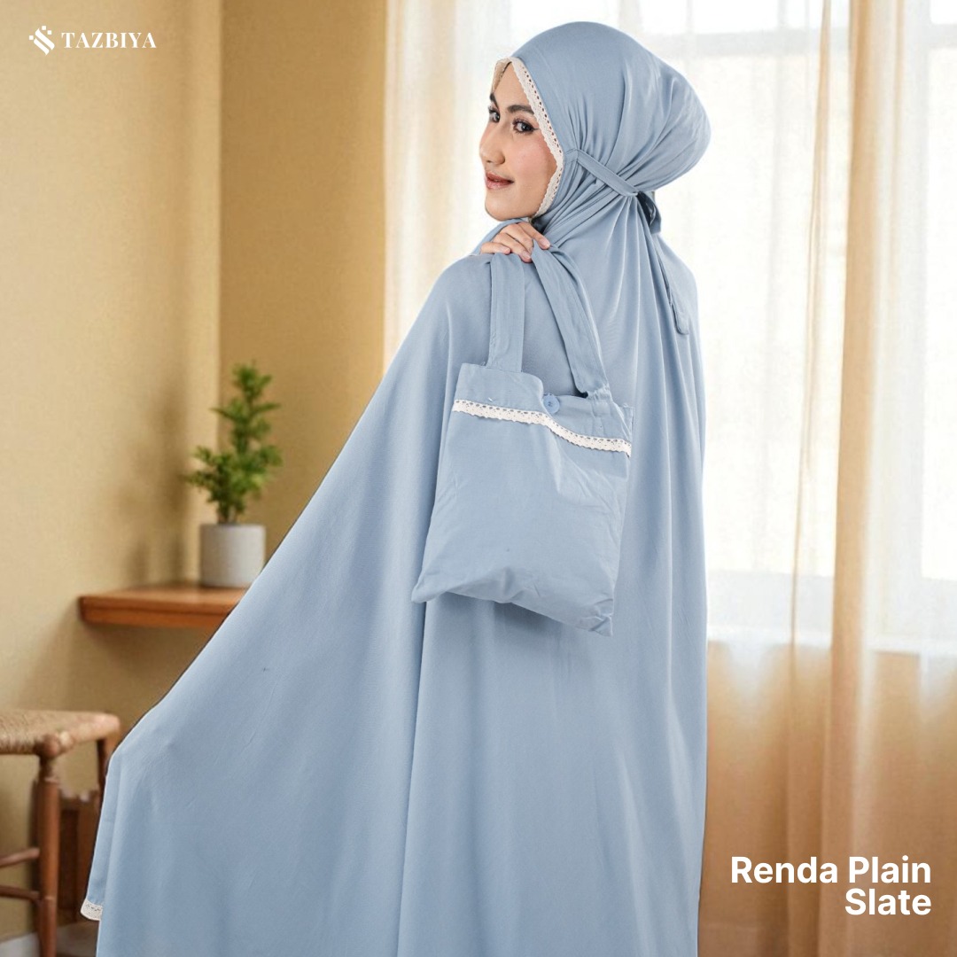 TAZBIYA MUKENA DEWASA PREMIUM JUMBO RENDA PLAIN POLOS