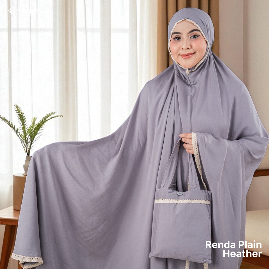 TAZBIYA MUKENA DEWASA PREMIUM JUMBO RENDA PLAIN POLOS