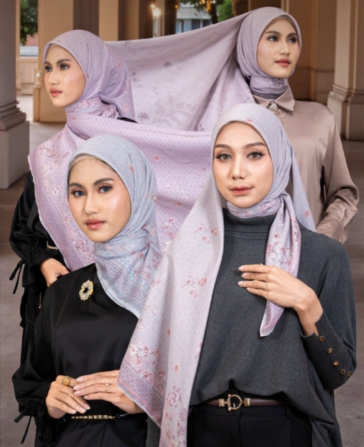 Image of [HANYA 25K] SCARF TAZBIYA PREMIUM POLOS - MOTIF LAST STOCK I LAST CHANCE TO BUY (MOTIF RANDOM)