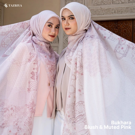 Image of TAZBIYA SCARF - BUKHARA SERIES I TAZBIYA HIJAB VOAL MOTIF JAHIT TEPI