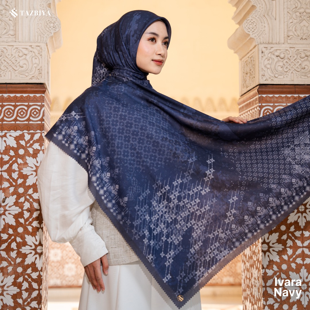 TAZBIYA SCARF - IVARA SERIES I TAZBIYA HIJAB VOAL MOTIF LASER CUT