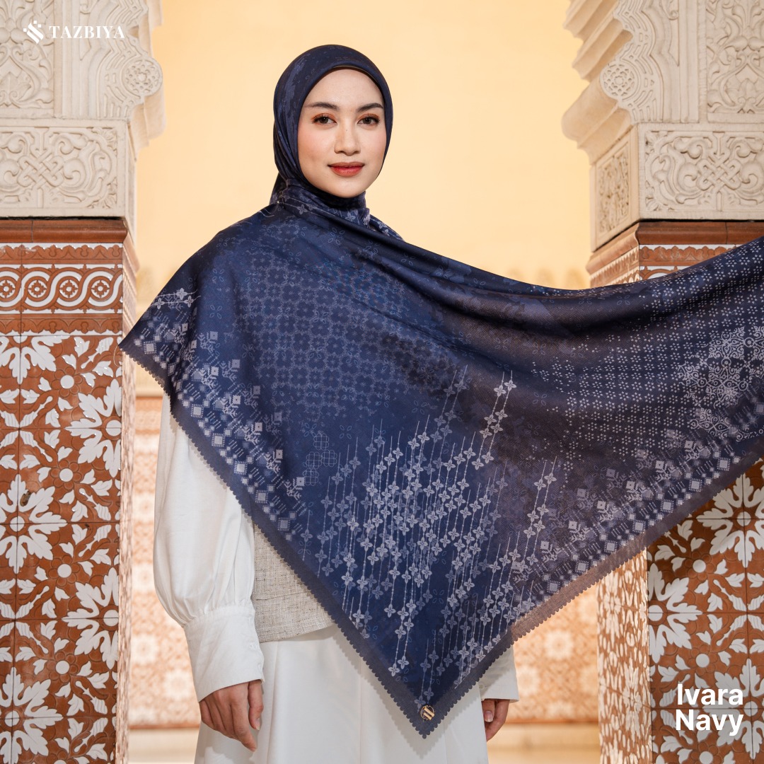 TAZBIYA SCARF - IVARA SERIES I TAZBIYA HIJAB VOAL MOTIF LASER CUT