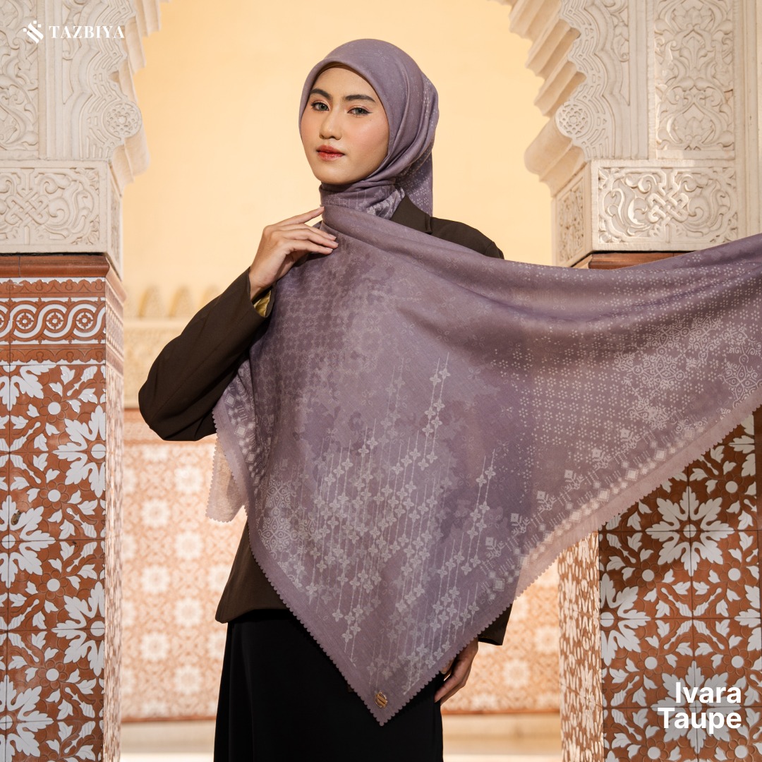 TAZBIYA SCARF - IVARA SERIES I TAZBIYA HIJAB VOAL MOTIF LASER CUT