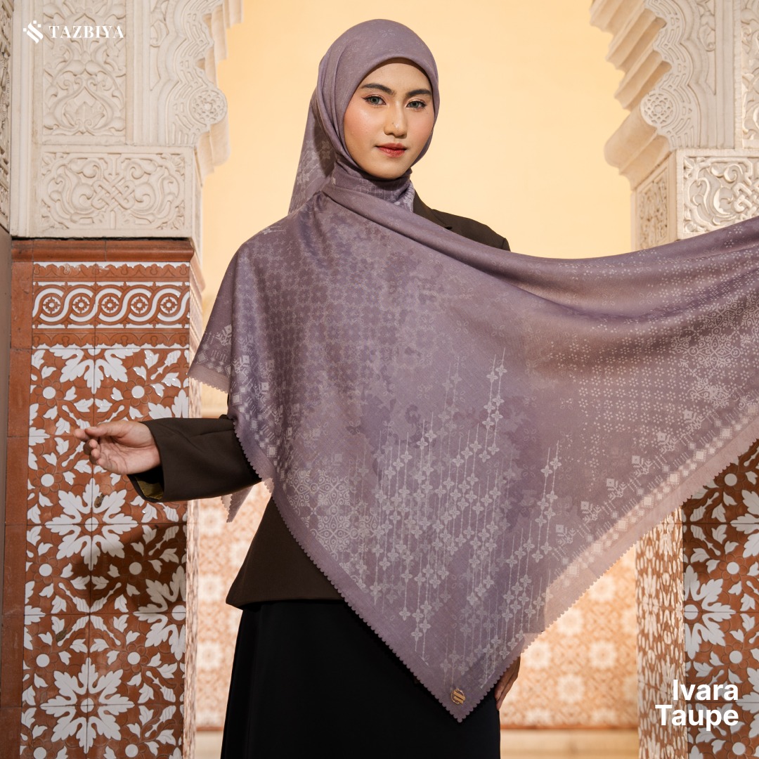 TAZBIYA SCARF - IVARA SERIES I TAZBIYA HIJAB VOAL MOTIF LASER CUT