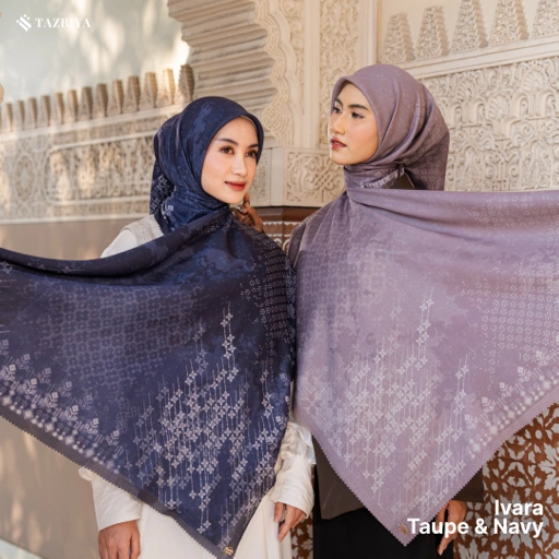 Image of TAZBIYA SCARF - IVARA SERIES I TAZBIYA HIJAB VOAL MOTIF LASER CUT
