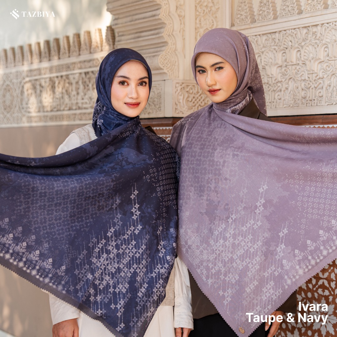 TAZBIYA SCARF - IVARA SERIES I TAZBIYA HIJAB VOAL MOTIF LASER CUT