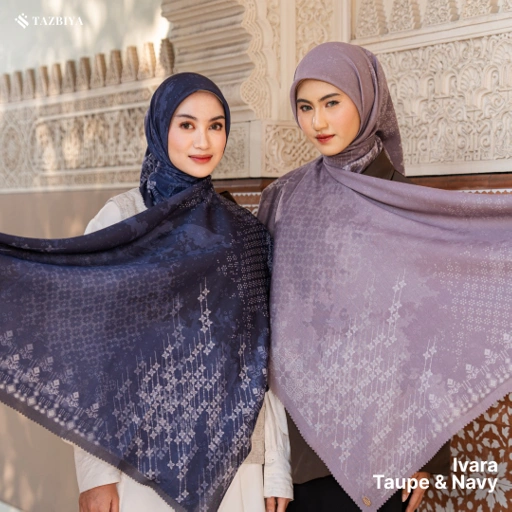 Image of TAZBIYA SCARF - IVARA SERIES I TAZBIYA HIJAB VOAL MOTIF LASER CUT