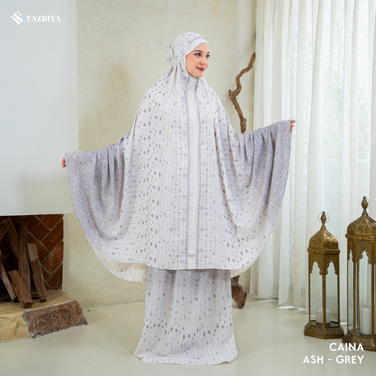 TAZBIYA MUKENA CAINA SERIES | MUKENA DEWASA RAYON SAJADAH PREMIUM 2IN1