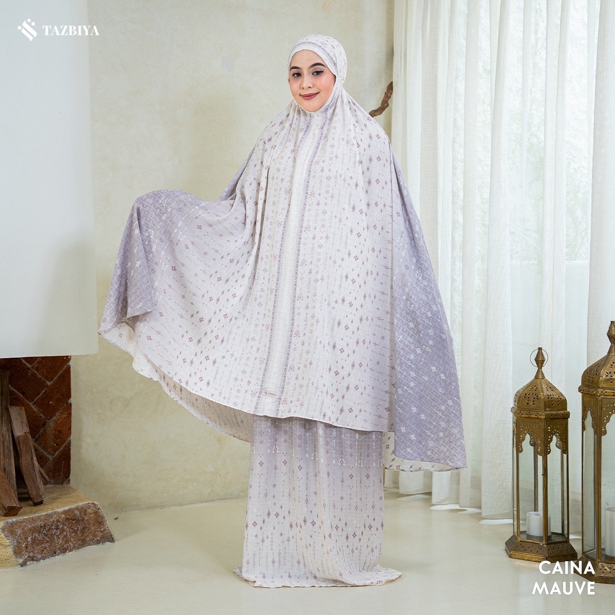 TAZBIYA MUKENA CAINA SERIES | MUKENA DEWASA RAYON SAJADAH PREMIUM 2IN1