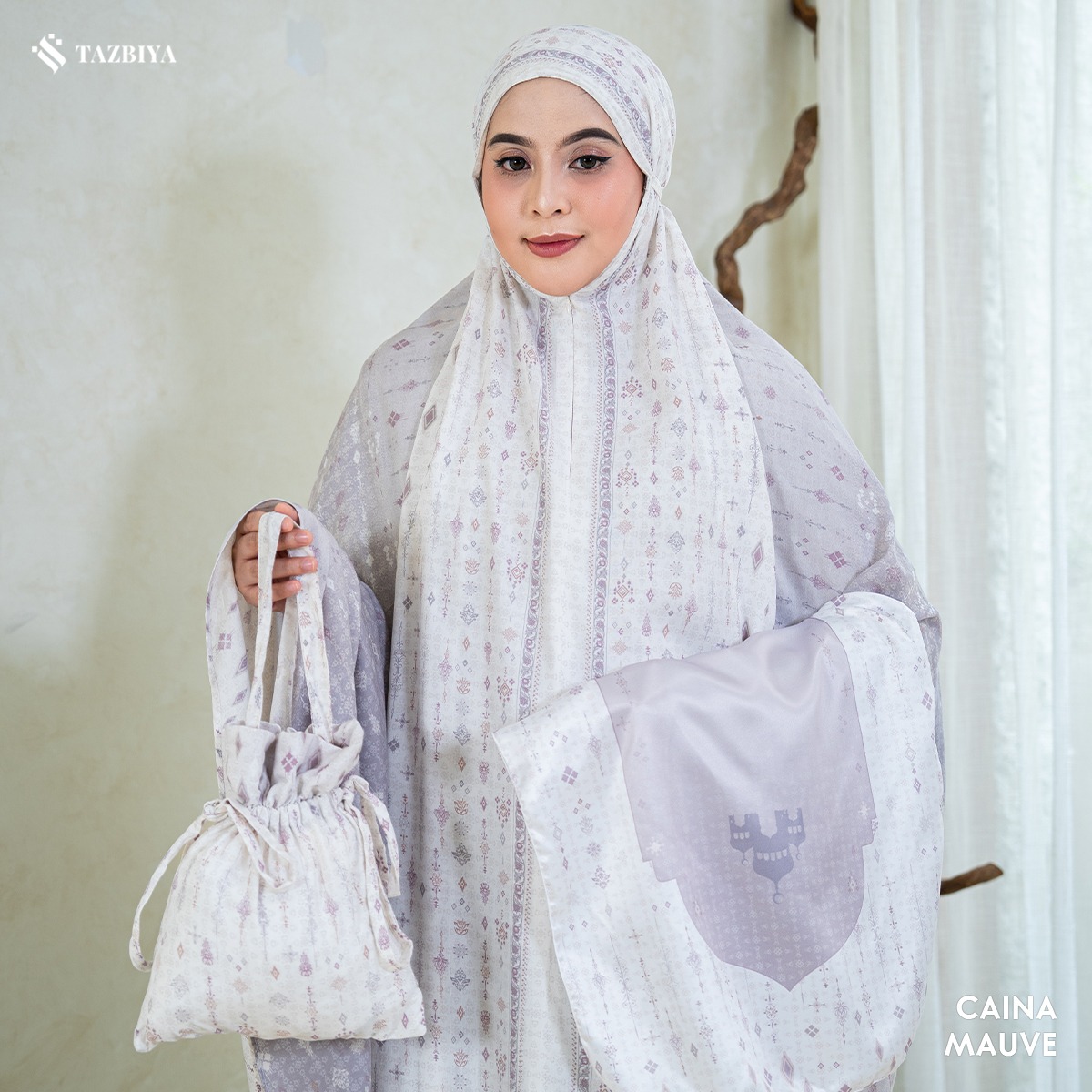 TAZBIYA MUKENA CAINA SERIES | MUKENA DEWASA RAYON SAJADAH PREMIUM 2IN1