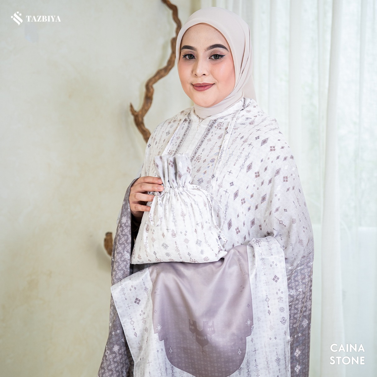 TAZBIYA MUKENA CAINA SERIES | MUKENA DEWASA RAYON SAJADAH PREMIUM 2IN1
