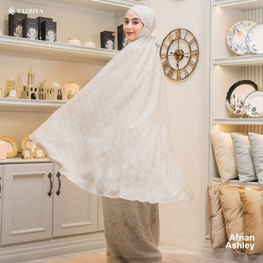 Image of TAZBIYA MUKENA AFNAN SERIES | MUKENA RAYON PREMIUM 2IN1 DEWASA