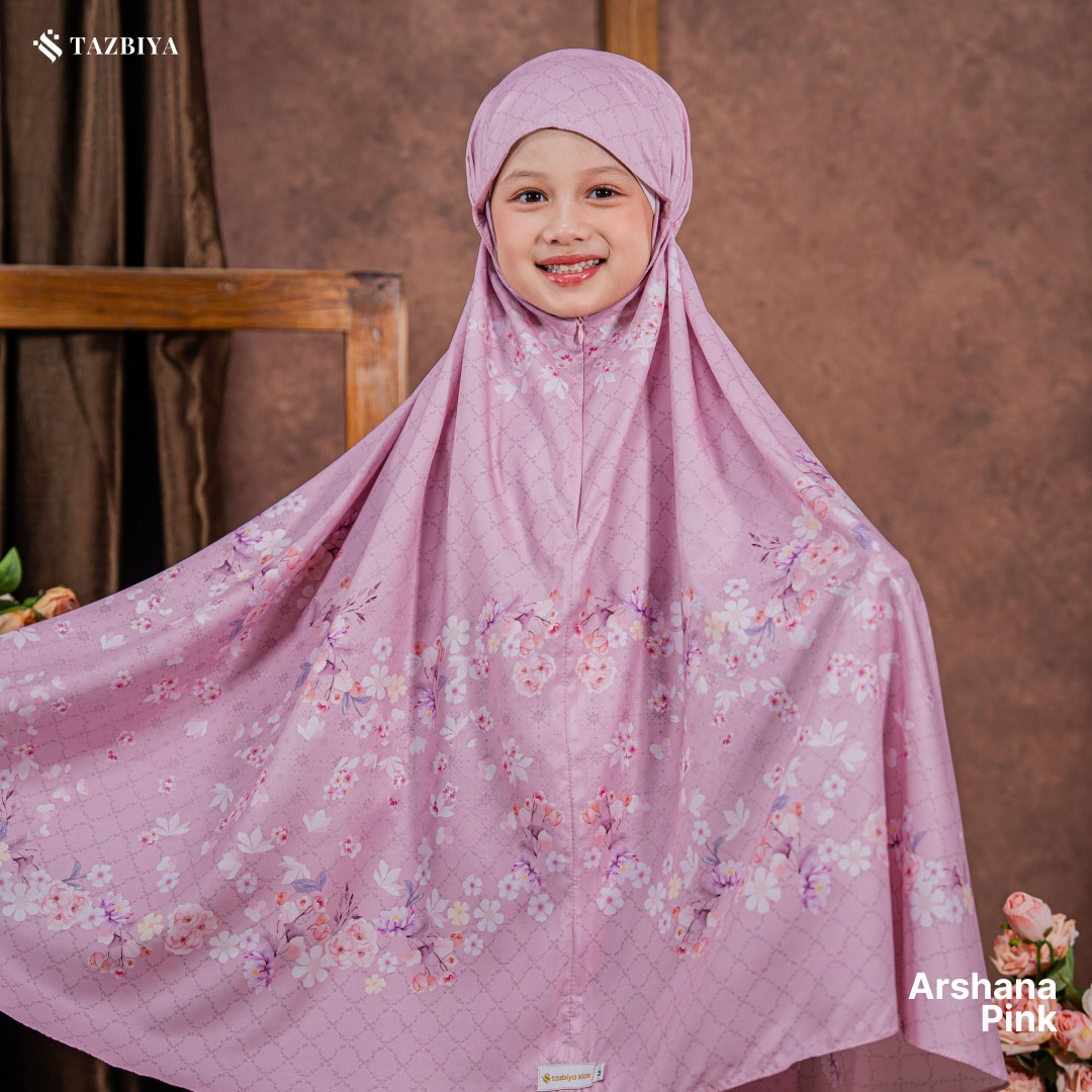 TAZBIYA MUKENA ANAK TRAVEL ARSHANA SERIES I Mukena Anak Motif TK SD SMP | Mukena Anak 4-14 Tahun | Mukena Travel Anak