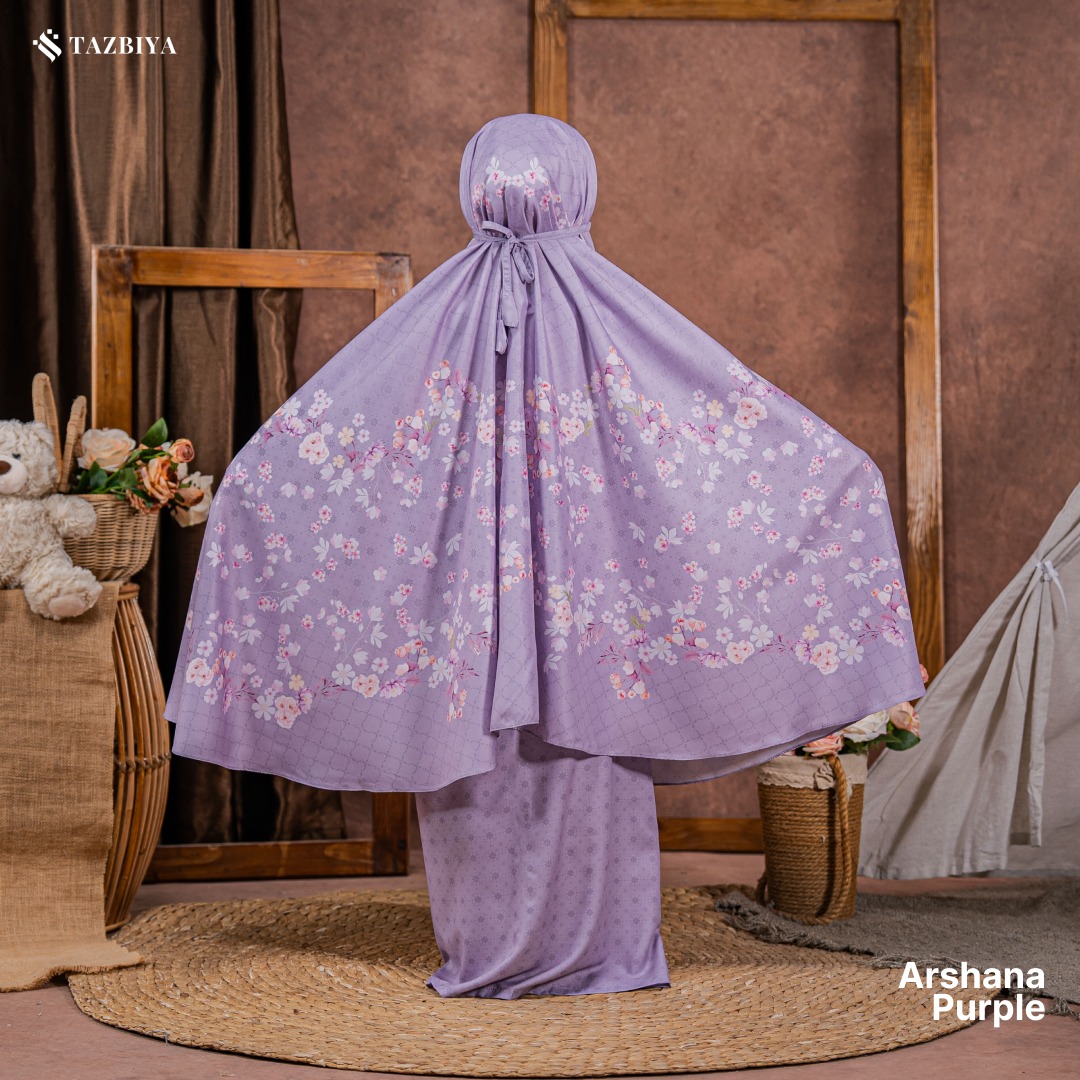 TAZBIYA MUKENA ANAK TRAVEL ARSHANA SERIES I Mukena Anak Motif TK SD SMP | Mukena Anak 4-14 Tahun | Mukena Travel Anak