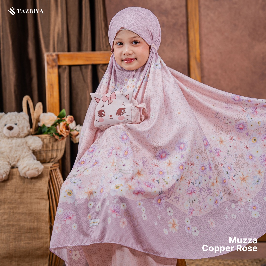 TAZBIYA MUKENA ANAK TRAVEL MUZZA SERIES I Mukena Anak Motif TK SD SMP | Mukena Anak 4-14 Tahun | Mukena Travel Anak