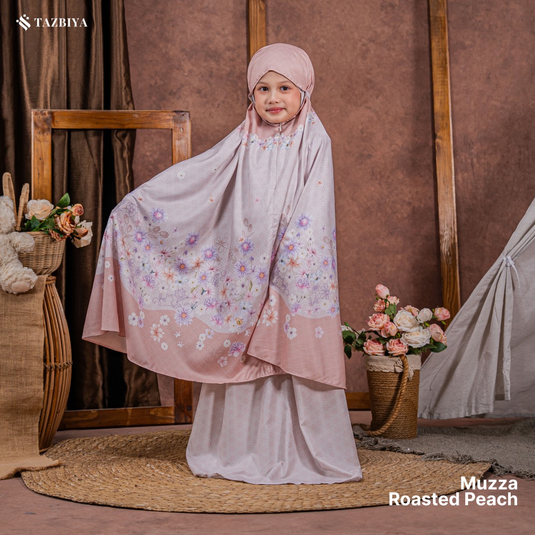 TAZBIYA MUKENA ANAK TRAVEL MUZZA SERIES I Mukena Anak Motif TK SD SMP | Mukena Anak 4-14 Tahun | Mukena Travel Anak
