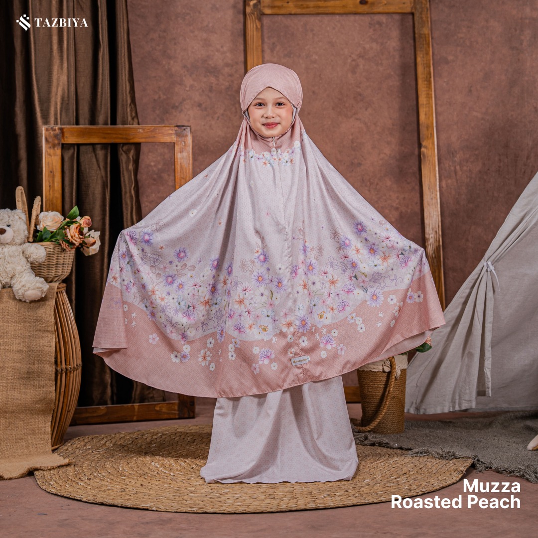 TAZBIYA MUKENA ANAK TRAVEL MUZZA SERIES I Mukena Anak Motif TK SD SMP | Mukena Anak 4-14 Tahun | Mukena Travel Anak