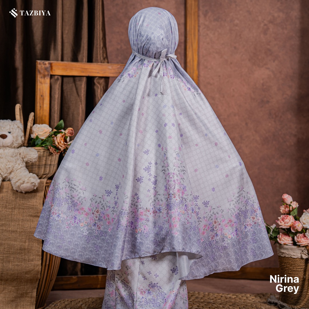 TAZBIYA MUKENA ANAK COTTON NIRINA SERIES I Mukena Anak Motif TK SD SMP | Mukena Anak 4-14 Tahun