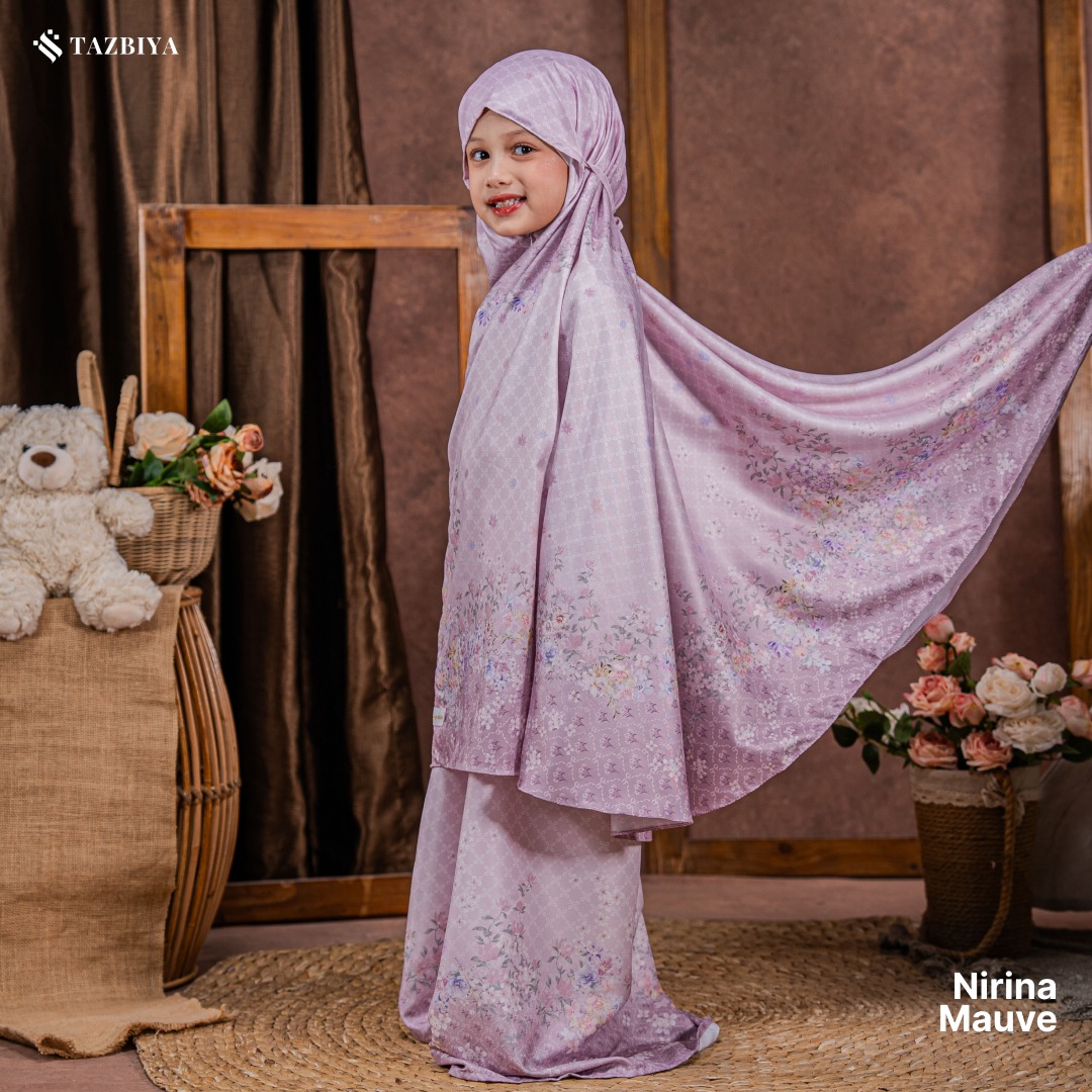 TAZBIYA MUKENA ANAK COTTON NIRINA SERIES I Mukena Anak Motif TK SD SMP | Mukena Anak 4-14 Tahun