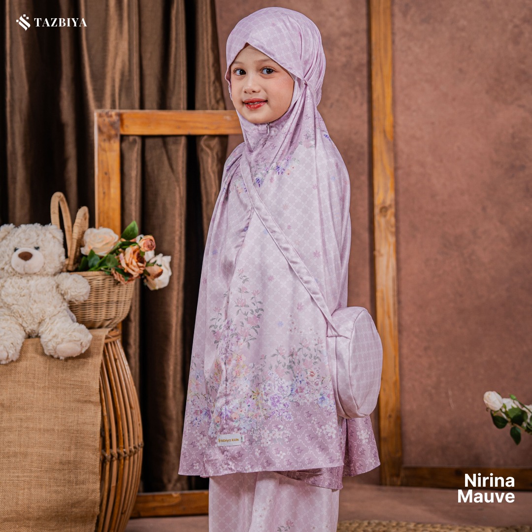 TAZBIYA MUKENA ANAK COTTON NIRINA SERIES I Mukena Anak Motif TK SD SMP | Mukena Anak 4-14 Tahun