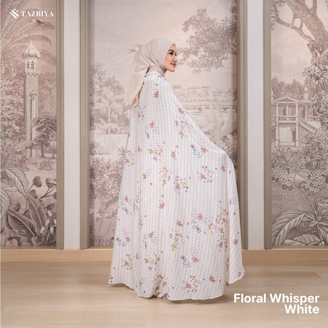MUKENA TAZBIYA SET SAJADAH 2IN1 FLORAL-WHISPER SERIES ALLSIZE
