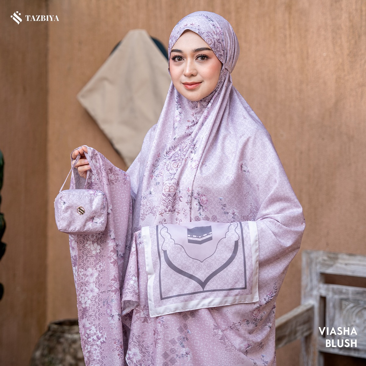 [NEW] TAZBIYA - Mukena Travel Premium 2 in 1 Sajadah Viasha Series (Mukena Travel Inovasi Bahan Halus Anti Berisik)